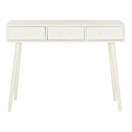 Safavieh 32 x 41.8 x 14.3 in. Albus 3 Drawer Console Table, Antique & White CNS5701A